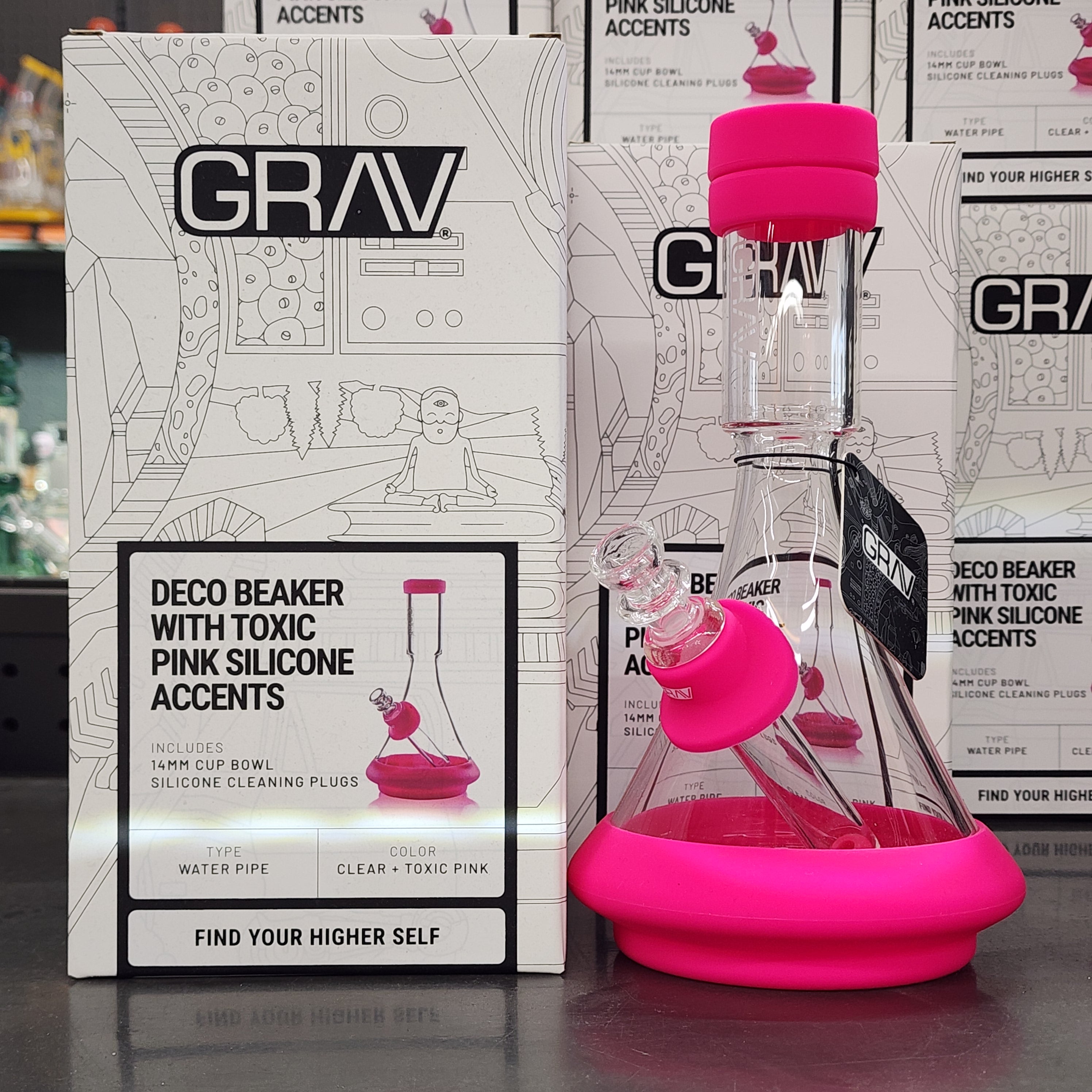 GRAV Deco Beaker with Silicone Accents - Quantum Scientific Glass