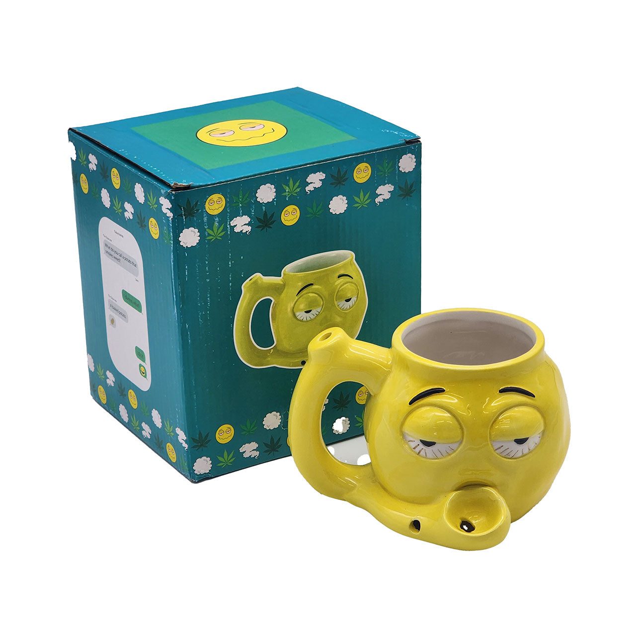 Emoji Handpipe Ceramic Mug Smoking Hand Pipe