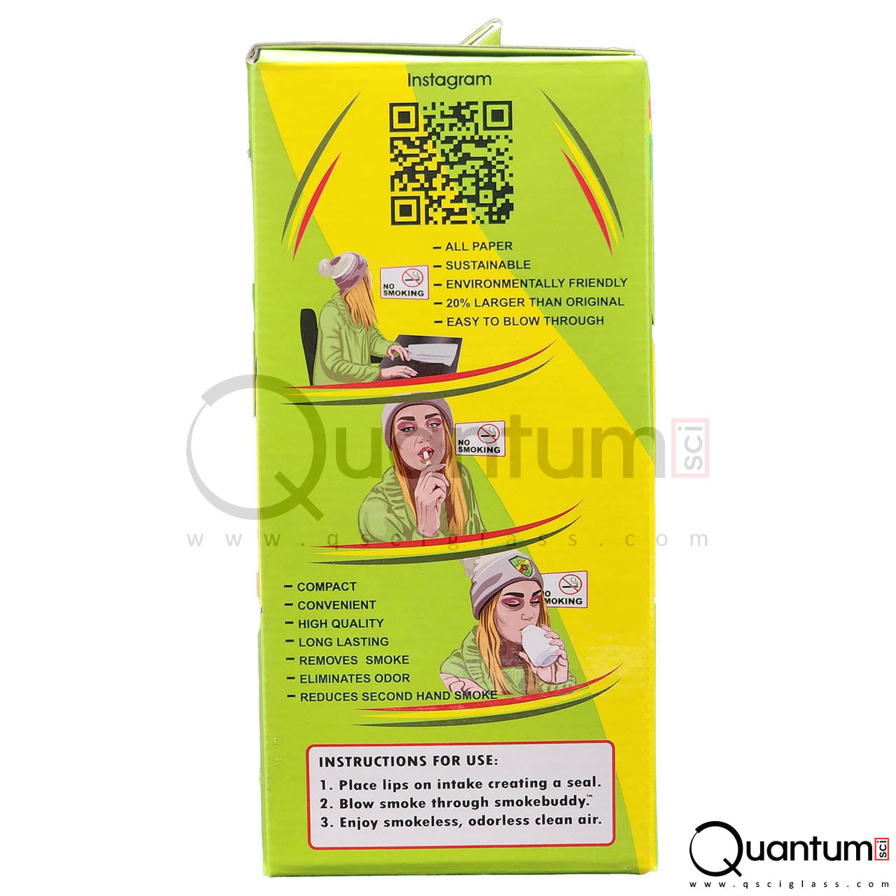 Paper Smoke Buddy Personal Air Filter - Quantum Scientific Glass