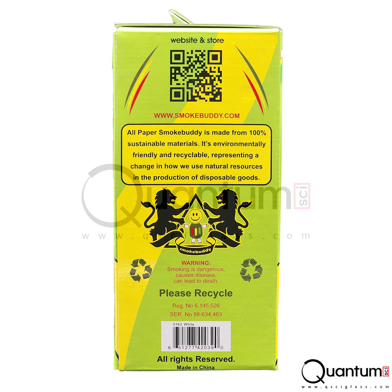 Paper Smoke Buddy Personal Air Filter - Quantum Scientific Glass