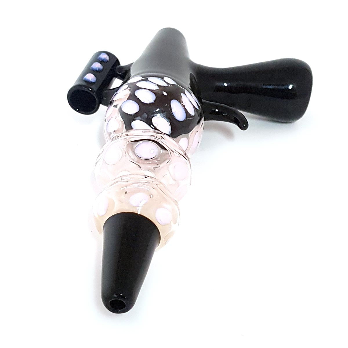 Handmade Glass Character Handpipe - Ray Gun - Quantum Scientific Glass