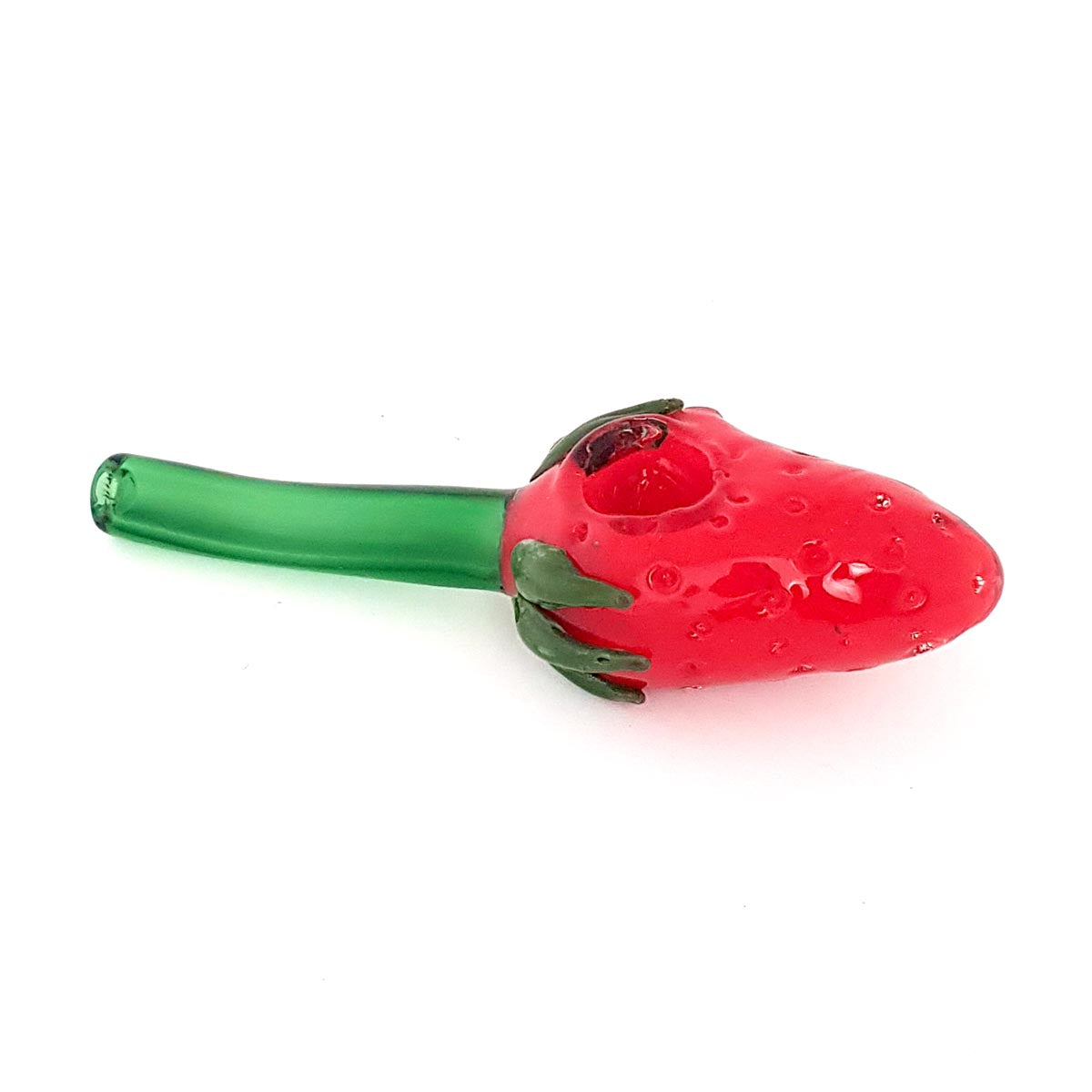 Handmade Glass Fruit Handpipe - Strawberry - Quantum Scientific Glass