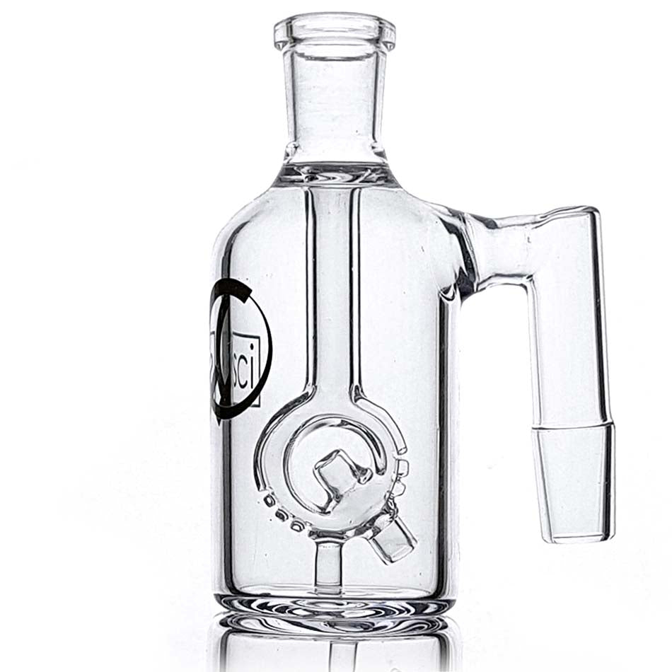 Quantum Sci 18mm Ash Catcher with Q Percolator 90 Angled - Quantum Scientific Glass