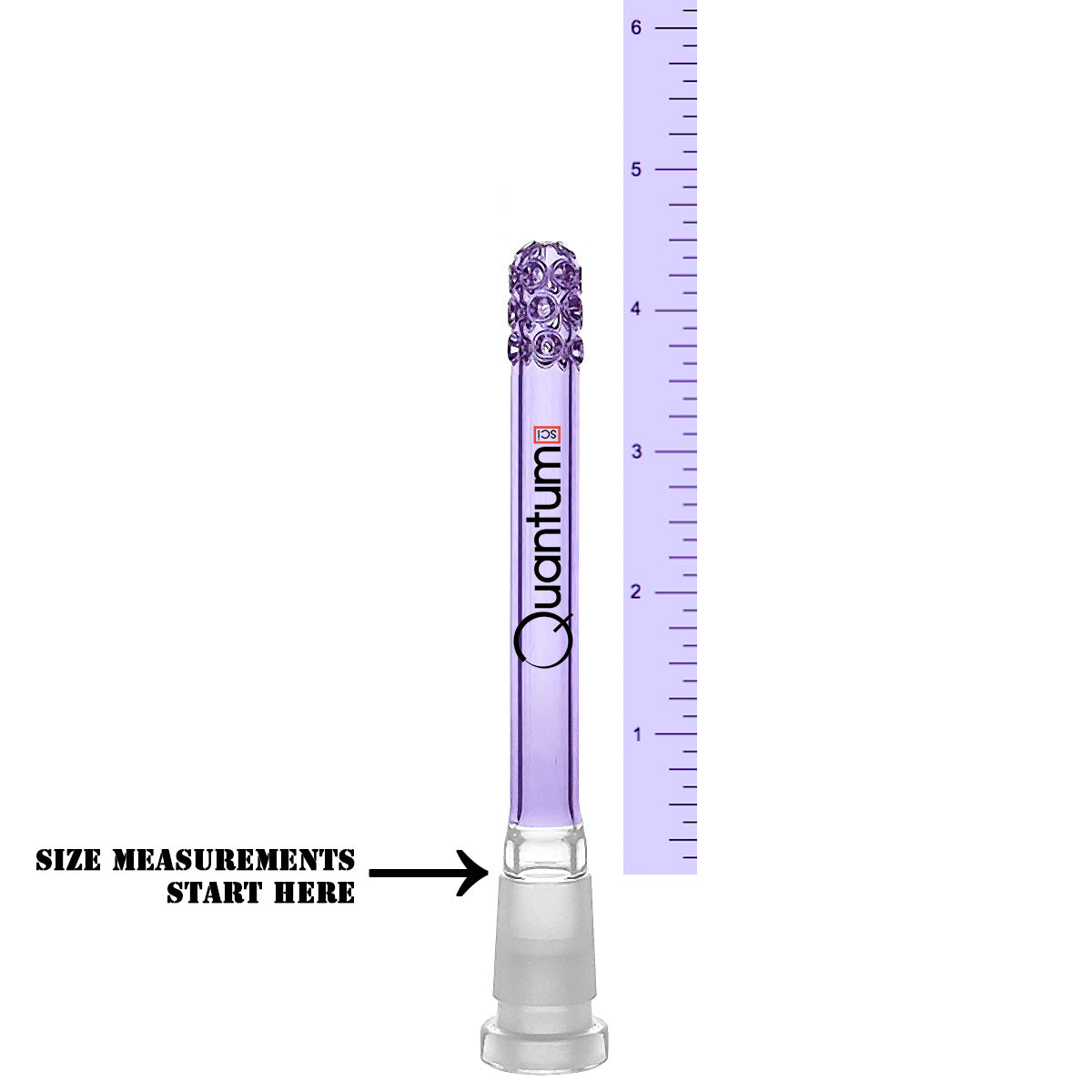 Quantum Sci Glass Downstem - Purple - Quantum Scientific Glass