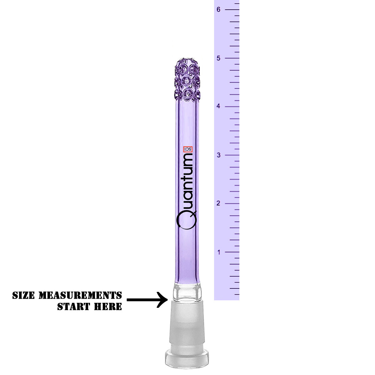 Quantum Sci Glass Downstem - Purple - Quantum Scientific Glass
