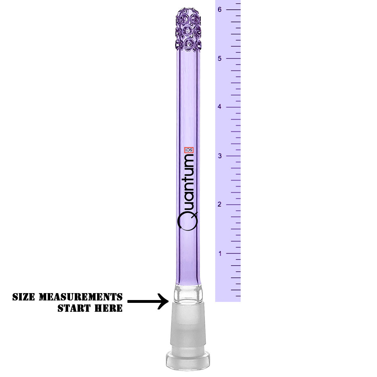 Quantum Sci Glass Downstem - Purple - Quantum Scientific Glass