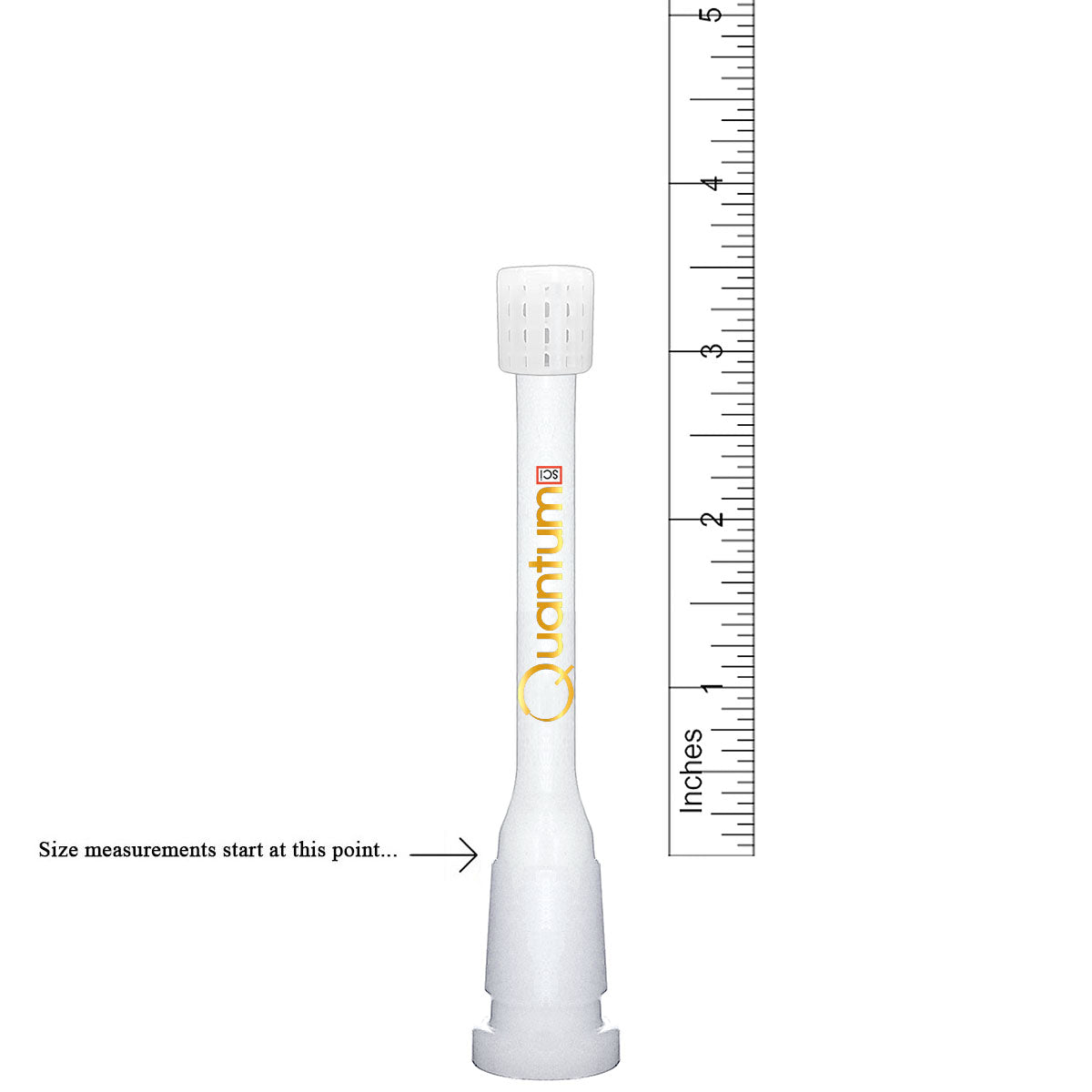 Quantum Sci Glass Downstem - White Matrix - Quantum Scientific Glass