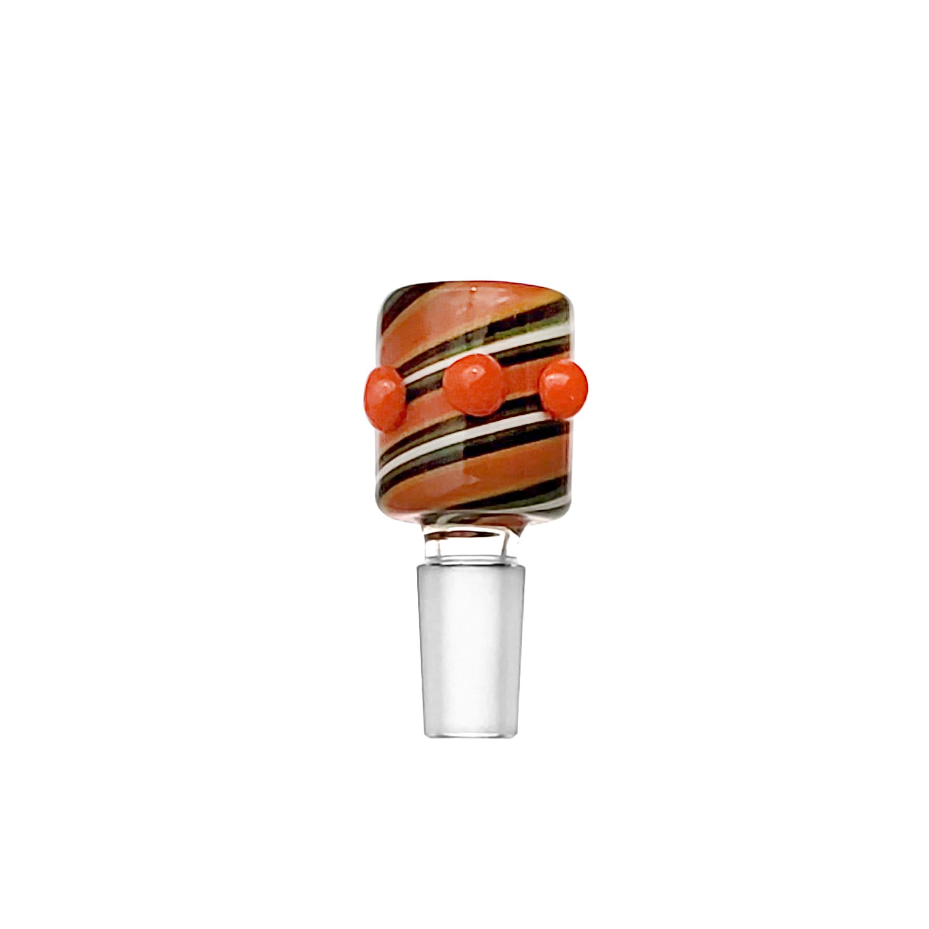 Colorful Striped Glass Bowl - Quantum Scientific Glass