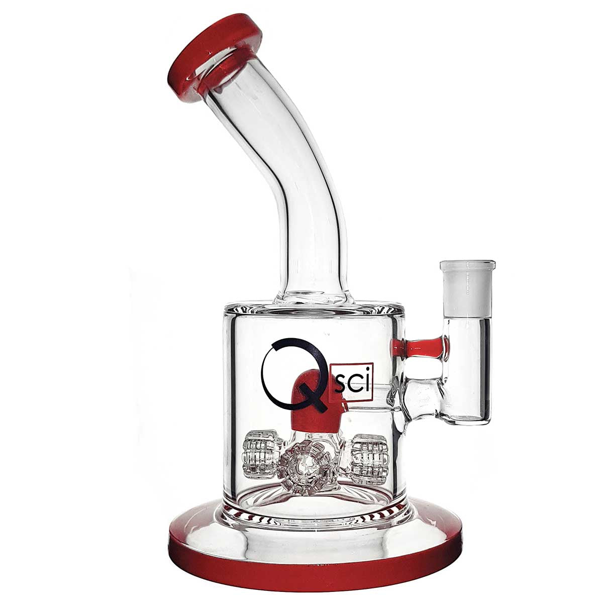 Quantum Sci Quadrant Percolator Water Pipe - Quantum Scientific Glass