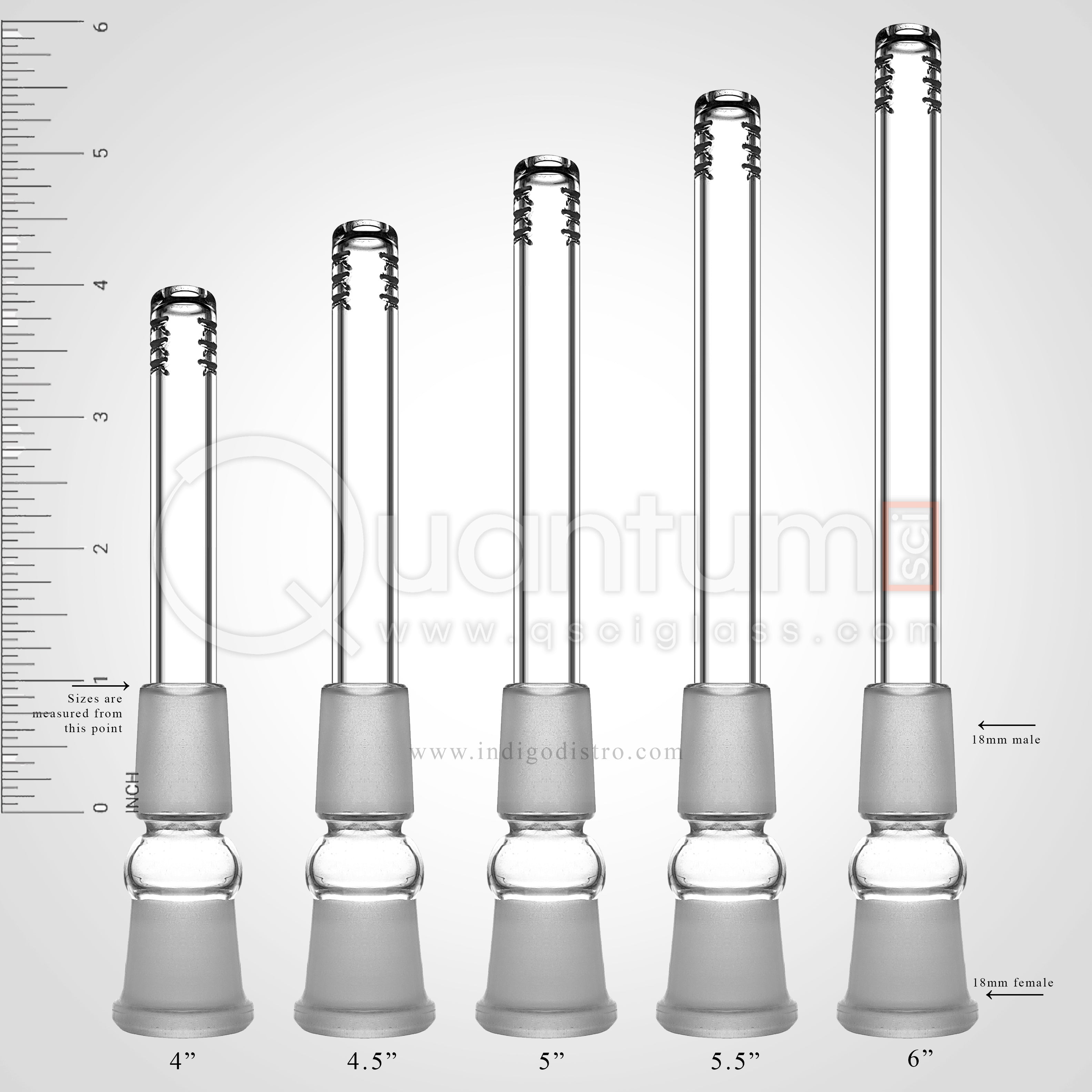 Generic Downstems - 18mm to 18mm - Quantum Scientific Glass