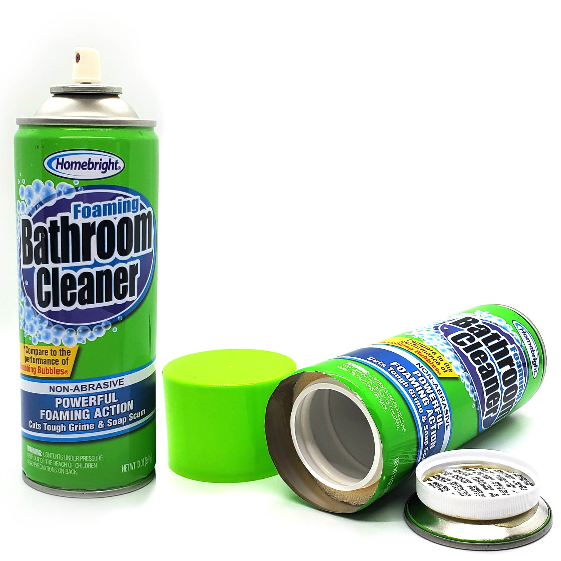 Foaming Bathroom Cleaner Stash Can Diversion Hidden Safe - Quantum Scientific Glass