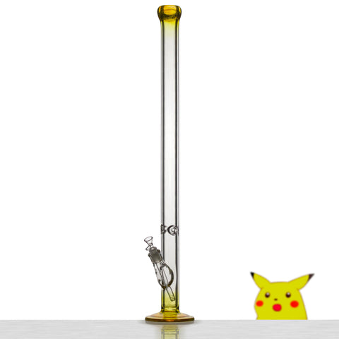 35" Fumed Straight Tube Glass Water Pipe