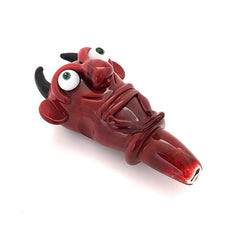Handmade Glass Character Handpipe - Funny Devil