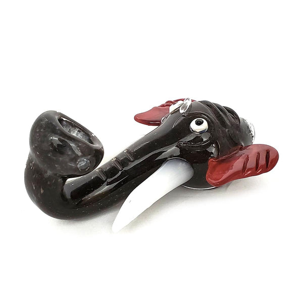 Elephant Head Glass Hand Pipe