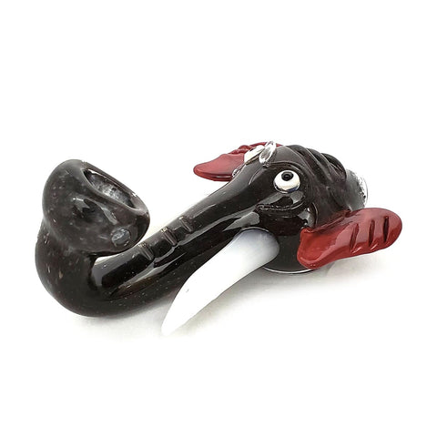 Elephant Head Glass Hand Pipe