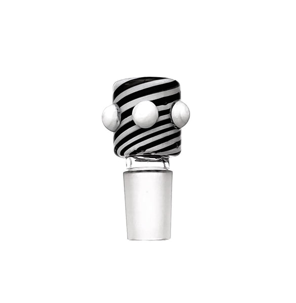 Zebra Striped Glass Bowl