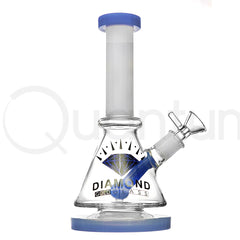 Diamond Gold Glass 8" Stemless Pyramid Beaker