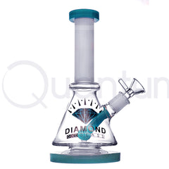 Diamond Gold Glass 8" Stemless Pyramid Beaker