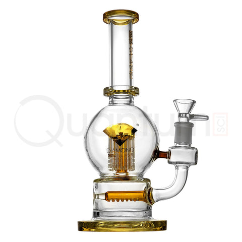 Diamond Gold Glass 10" Orb Shower Rig