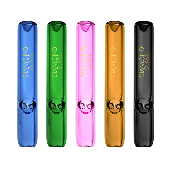 Diamond Gold Glass 6" Steam Roller Hand Pipes