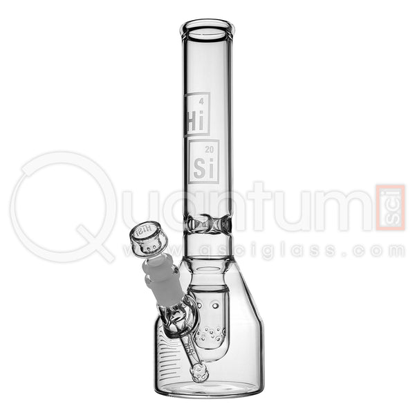 HiSi 13" Junior Double U Perc Glass Bong