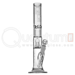 HiSi 14" Glass Straight Water Pipe Double Bell Perc 2.0 BSJ2