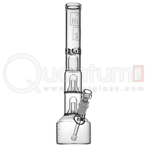 HiSi 14" Glass Water Pipe Junior Triple Bell Perc 2.0 BKJ3