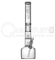 HiSi 19" Glass Water Pipe Triple Bell Perc 2.0 Beaker BK3